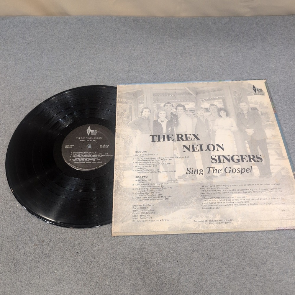 The Rex Nelon Singers Sing The Gospel Vinyl LP Trail Records TSRC-0890 Gospel - Picture 2 of 2